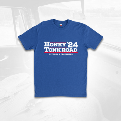 Honky Tonk Road Country Blue Tshirt 